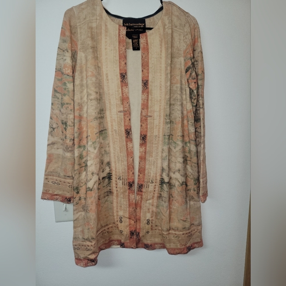 Soft Surroundings Label Noir Orange Long Cardigan - Picture 2 of 12